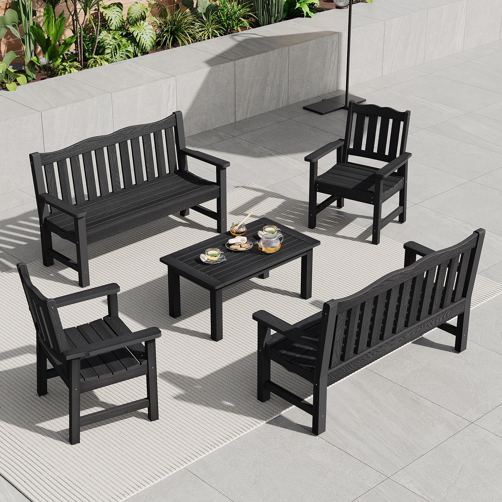 STOOG Outdoor Furniture Set 5 Piece Patio Conversation Set