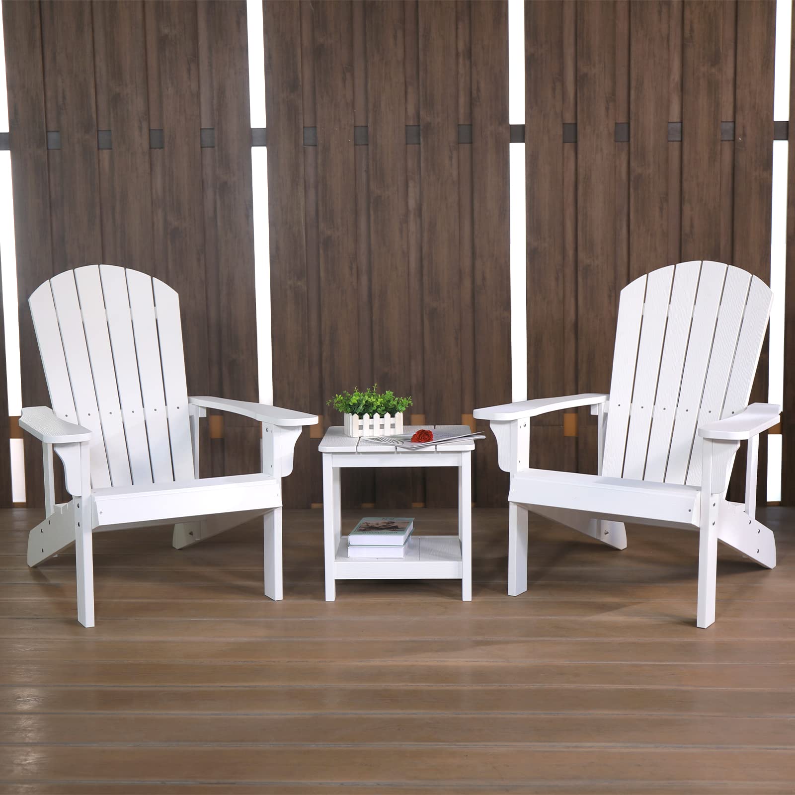 STOOG Outdoor Weather Resistant Adirondack Chairs (White)