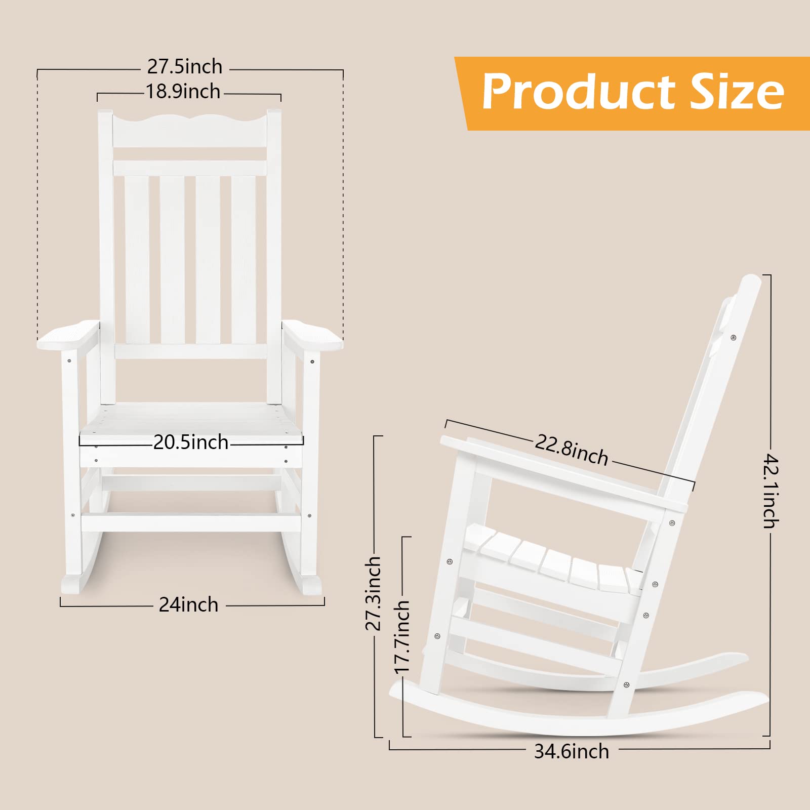 Stoog Rocking Chair STOOG Outdoor Rocking Chair (White)