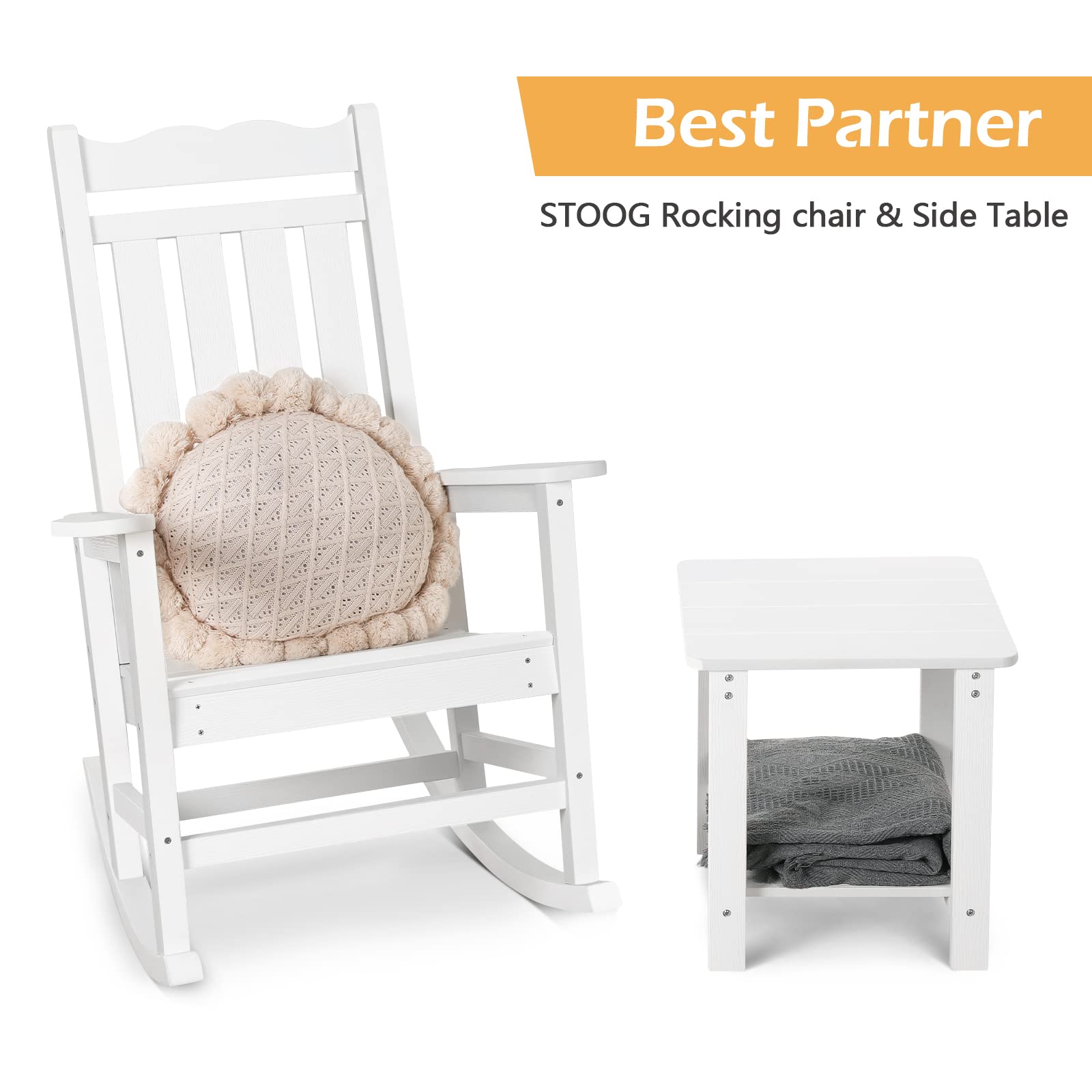 Stoog Rocking Chair STOOG Outdoor Rocking Chair (White)