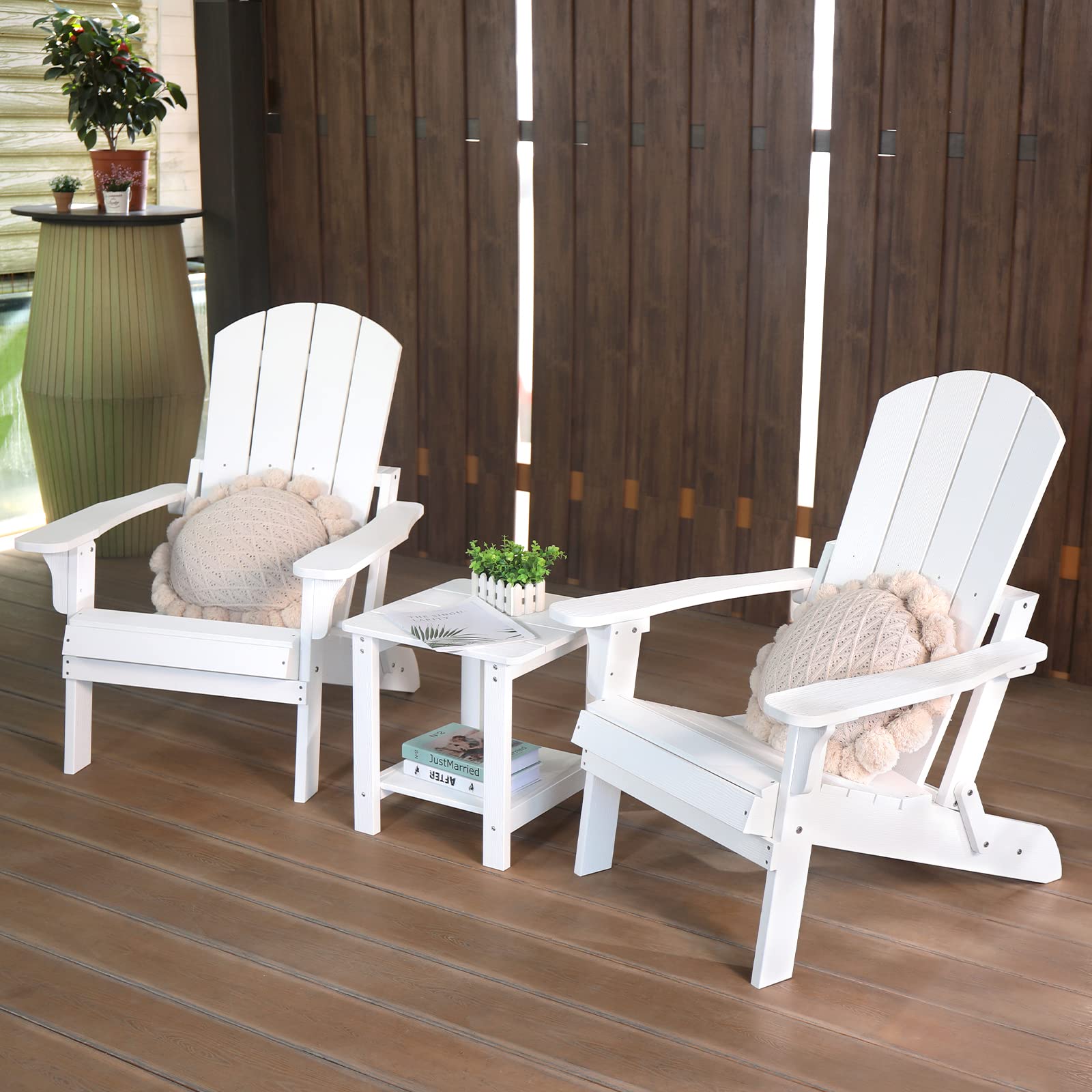 Folding Outdoor Weather Resistant Adirondack Chairs